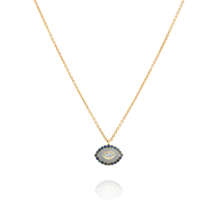 Swan Protection - Sapphires Pendant
