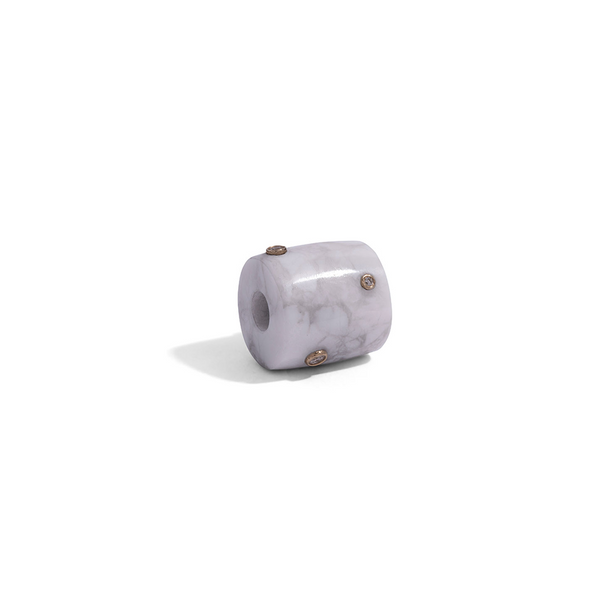 White Snow Globe Bead