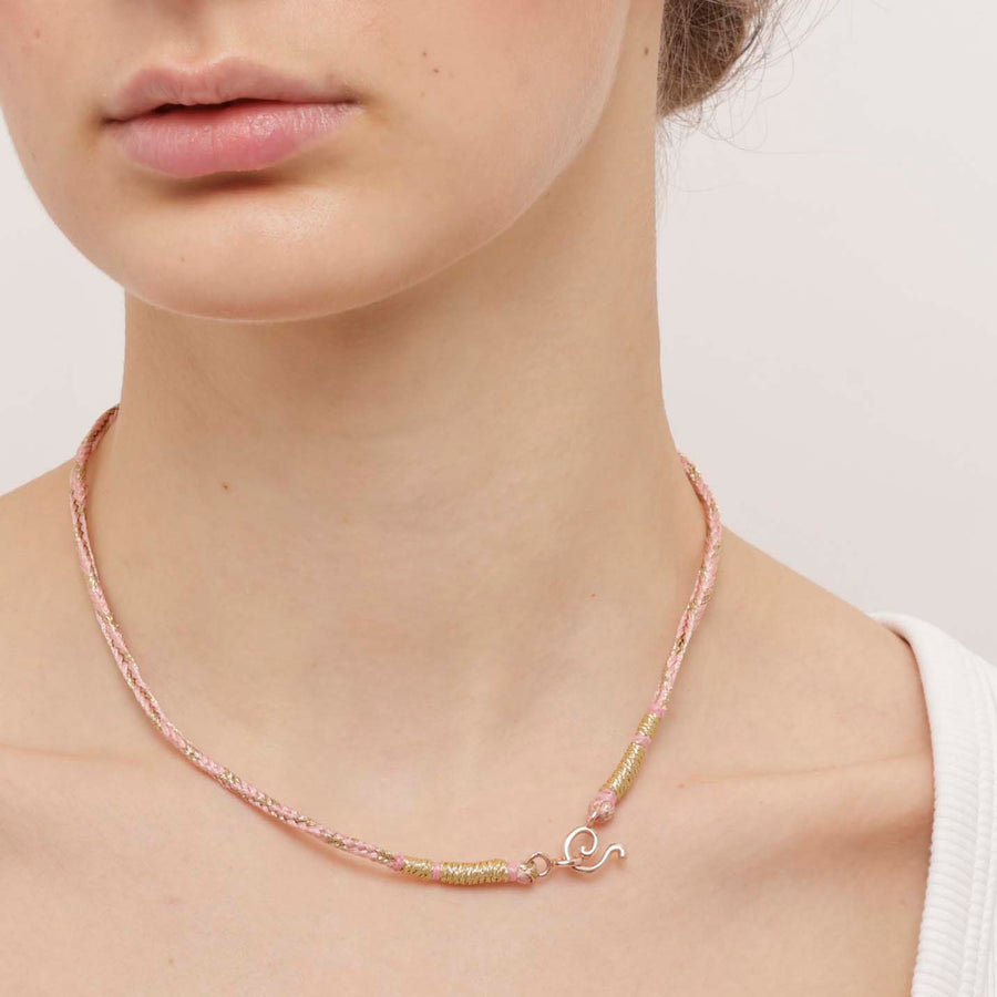 Weaving Energy Necklace Pink