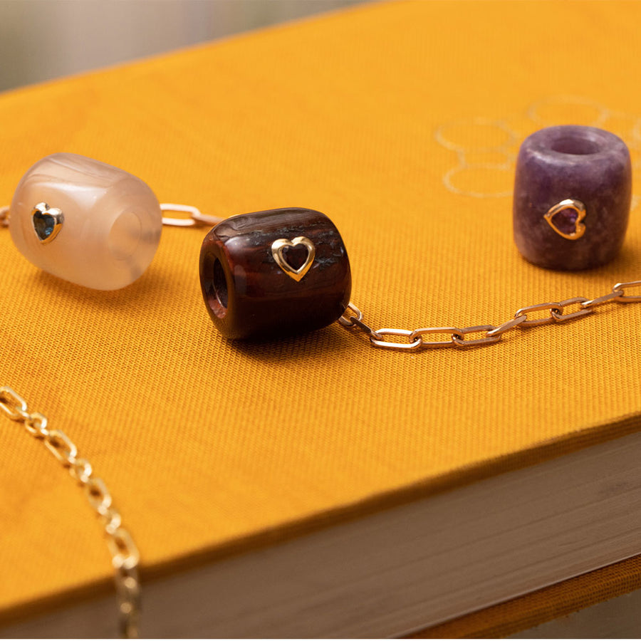 Grey Agate Love Bead // LIMITED EDITION