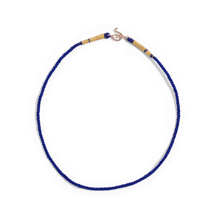 Blue Cord Necklace