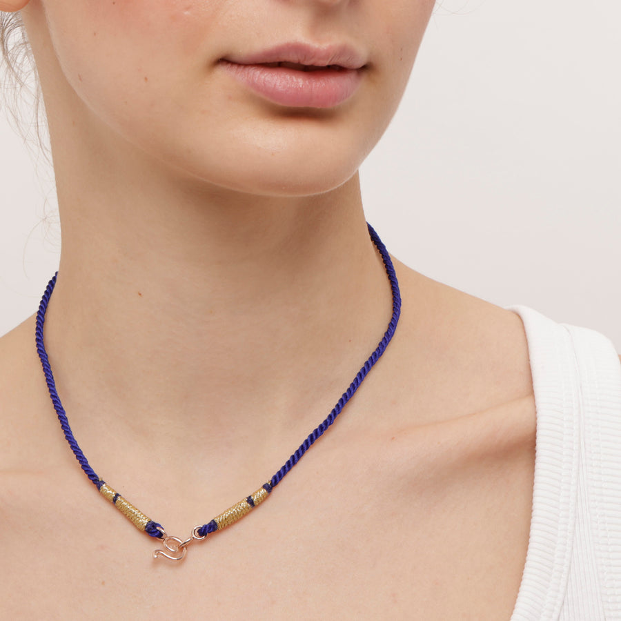 Blue Cord Necklace