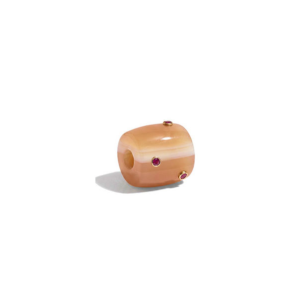 Orange Snow Globe Bead