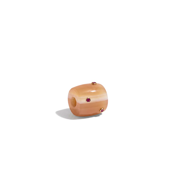 Orange Snow Globe Bead