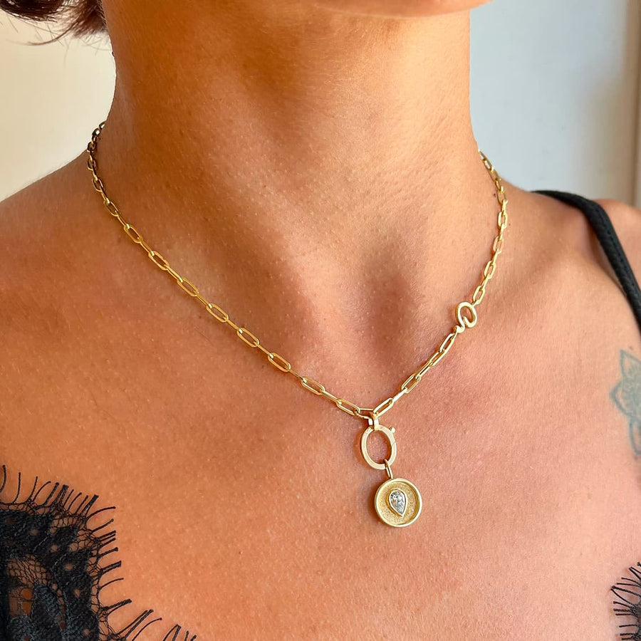 Pear Diamond Droplet - 9K