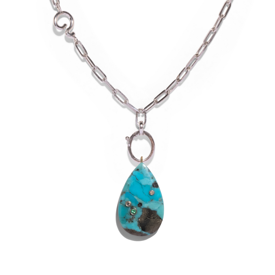 Turquoise Tear Pendant