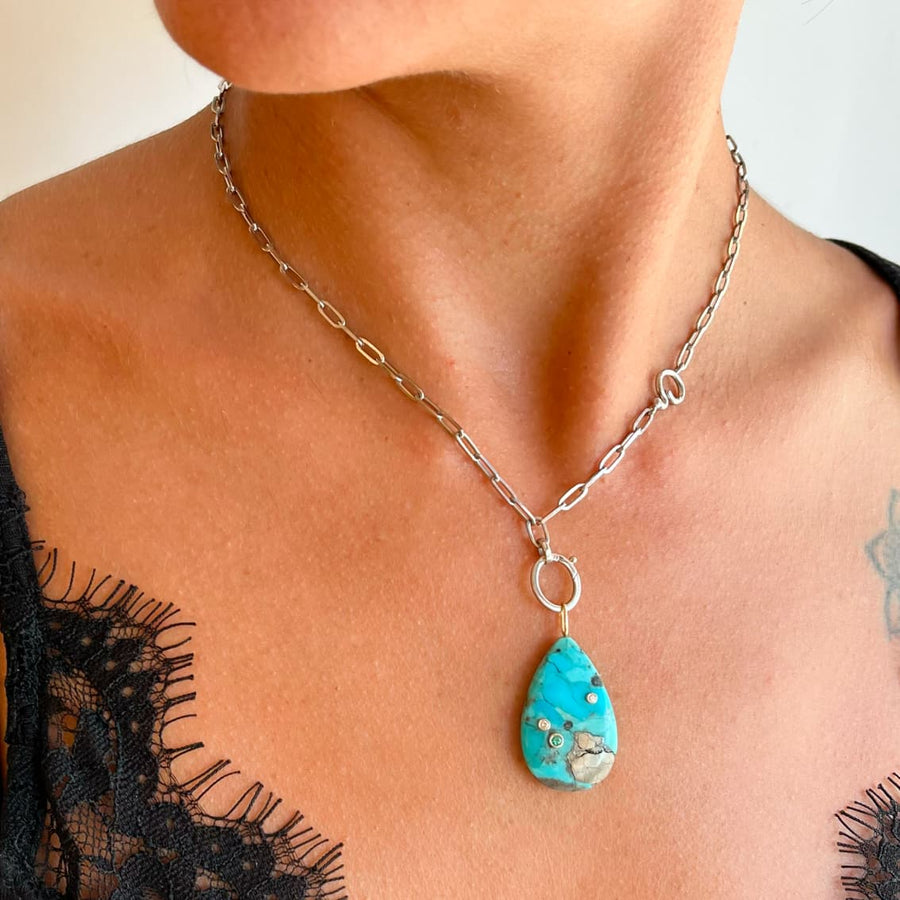 Turquoise Tear Pendant