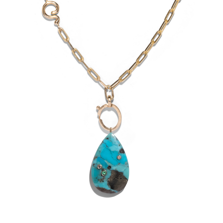 Turquoise Tear Pendant
