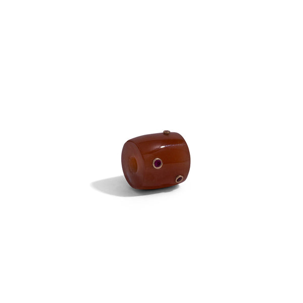 Orange Snow Globe Bead